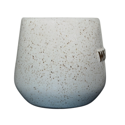 Whistler embossed speckled vintage mug in cream color with a unique textured finish