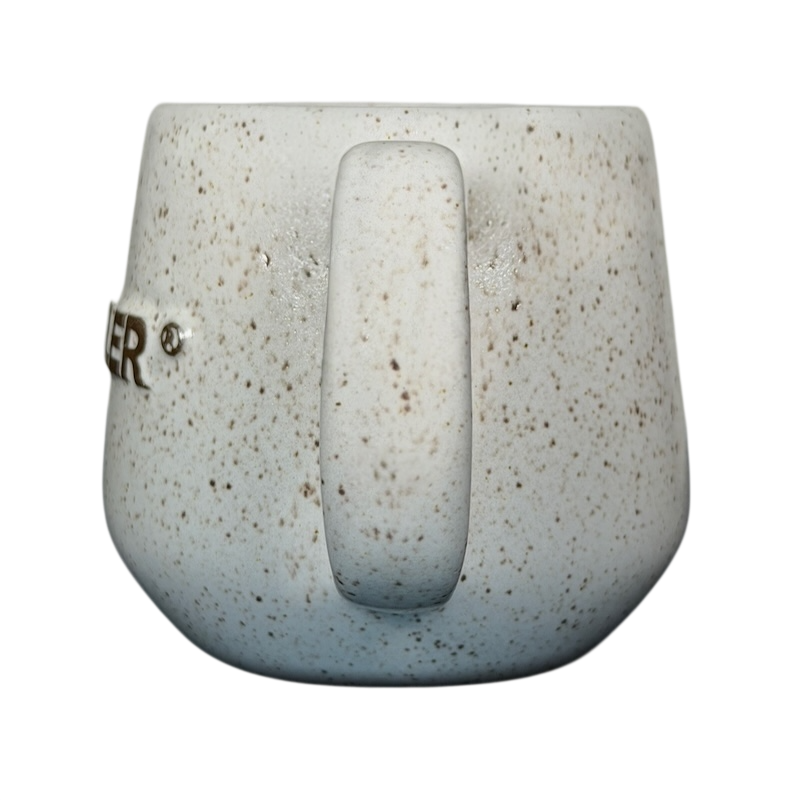 Whistler embossed speckled vintage mug with a smooth rounded handle and textured finish
