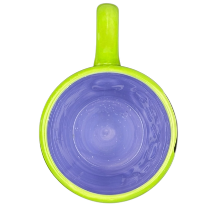 Wicked wizard of oz flying monkeys mug in green and purple with a glossy finish