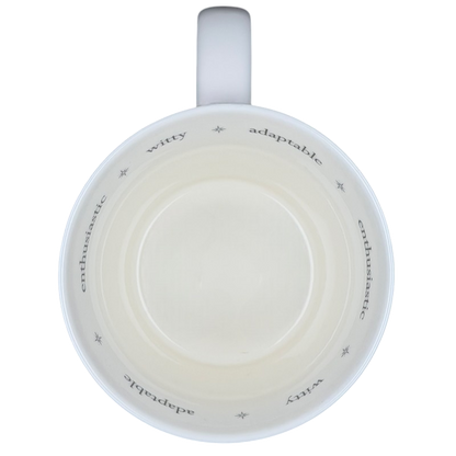 GEMINI Rory Dobner Astrology Mug Williams Sonoma in white with zodiac traits around the rim