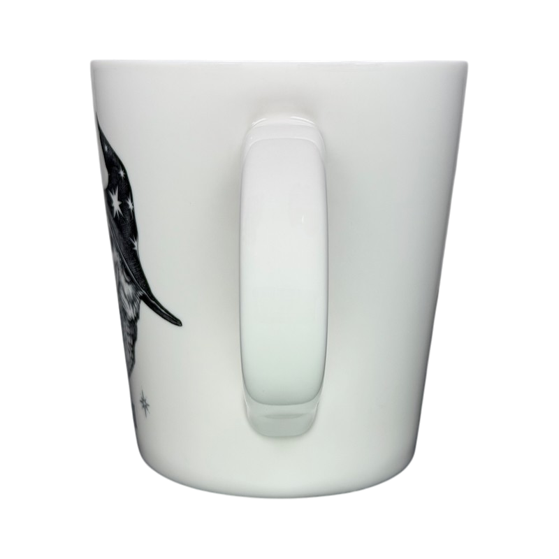 Side view of GEMINI Rory Dobner Astrology Mug Williams Sonoma featuring an owl design and a modern handle