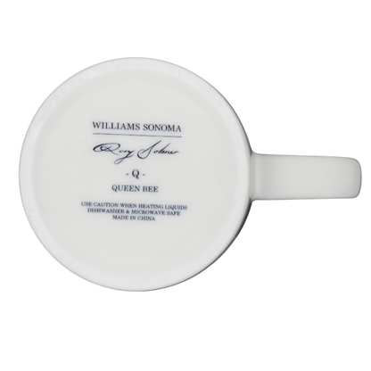Queen Bee Rory Dobner Monogram Mug Williams Sonoma featuring elegant design and initials on the base
