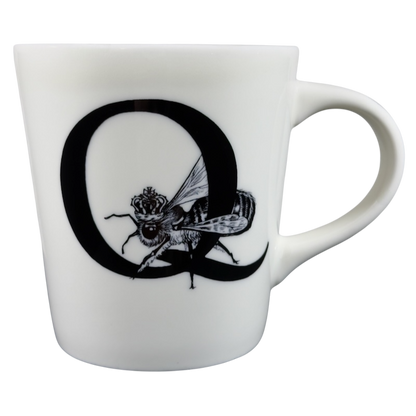 Queen Bee Rory Dobner Monogram Mug Williams Sonoma featuring a bee and letter Q design