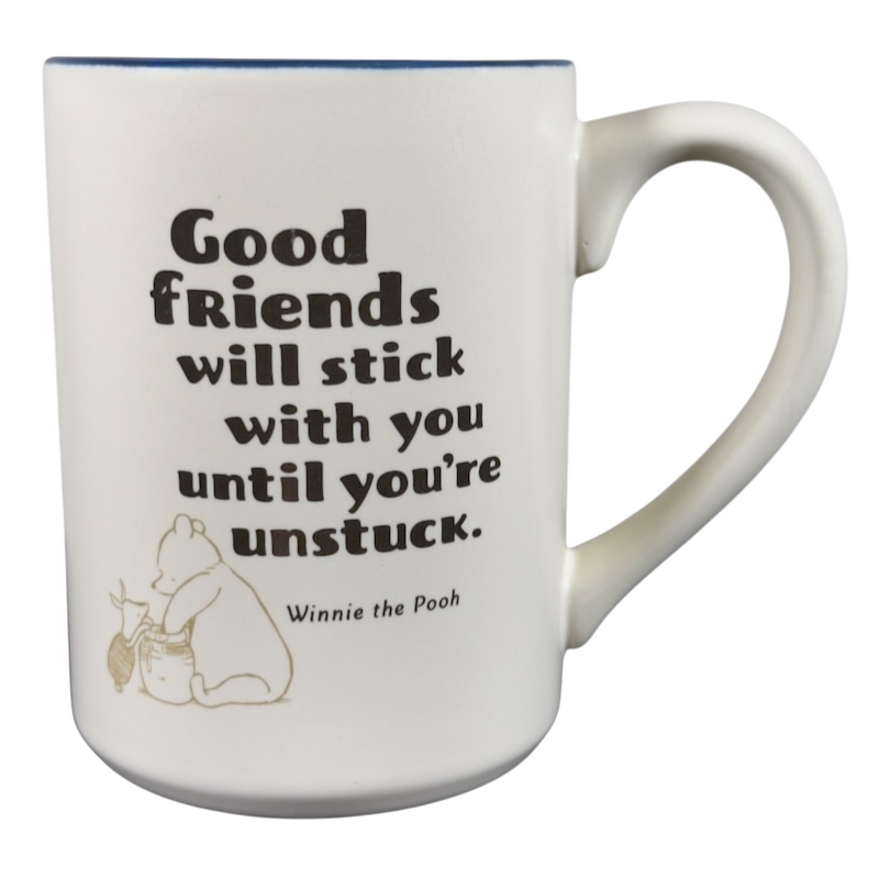 Hallmark Winnie the Pooh Good Friends mug featuring a sweet quote about friendship