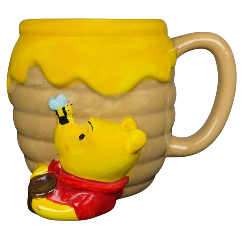 Disney Winnie the Pooh Hunny 3D mug shaped like a honey pot with Pooh holding a jar
