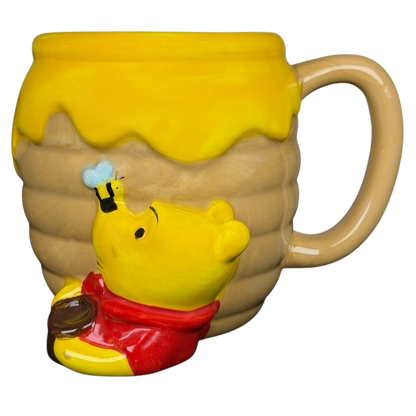 Disney Winnie the Pooh Hunny 3D mug shaped like a honey pot with Pooh holding a jar
