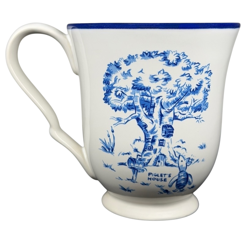 Disney Winnie the Pooh Piglet footed collectible mug featuring an illustration of Piglet's house