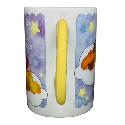 Winnie The Pooh Sweet Dreams Moon Handle Mug featuring Pooh and Tigger against a starry background