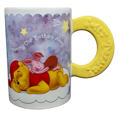 Disney Winnie The Pooh Sweet Dreams Moon Handle Mug featuring Pooh and Piglet in a cozy design