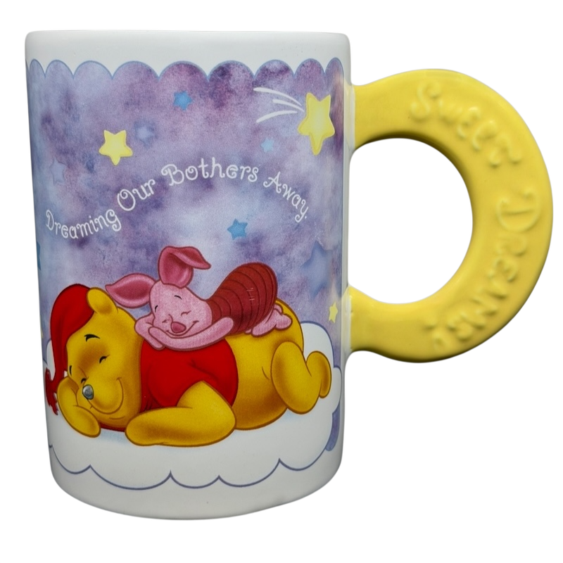 Winnie The Pooh Sweet Dreams Moon Handle Mug featuring Pooh and Piglet sleeping together