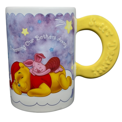 Winnie The Pooh Sweet Dreams Moon Handle Mug featuring Pooh and Piglet sleeping together