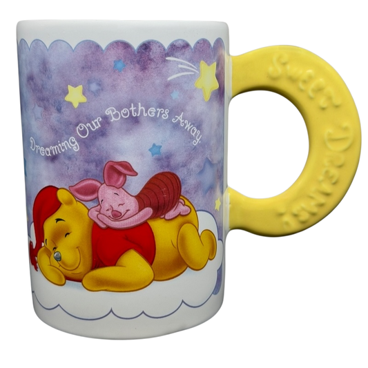 Winnie The Pooh Sweet Dreams Moon Handle Mug featuring Pooh and Piglet sleeping together