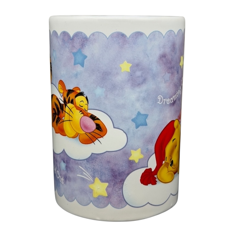 Disney Winnie The Pooh Sweet Dreams Moon Handle Mug featuring Pooh and Tigger on a dreamy background