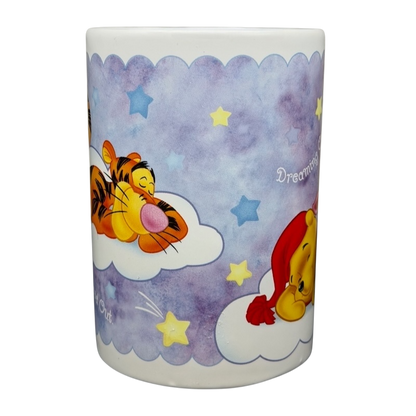 Disney Winnie The Pooh Sweet Dreams Moon Handle Mug featuring Pooh and Tigger on a dreamy background