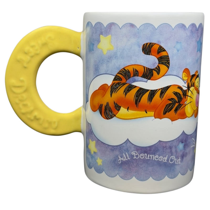 Disney Winnie The Pooh Sweet Dreams Moon Handle Mug featuring Tigger relaxing in clouds