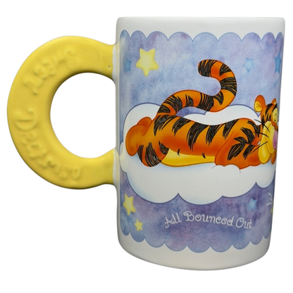 Disney Winnie The Pooh Sweet Dreams Moon Handle Mug featuring Tigger relaxing in clouds