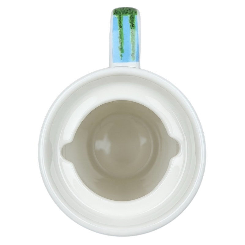 Inside view of the Woman in the Garden Claude Monet Mug Chaleur featuring a unique design