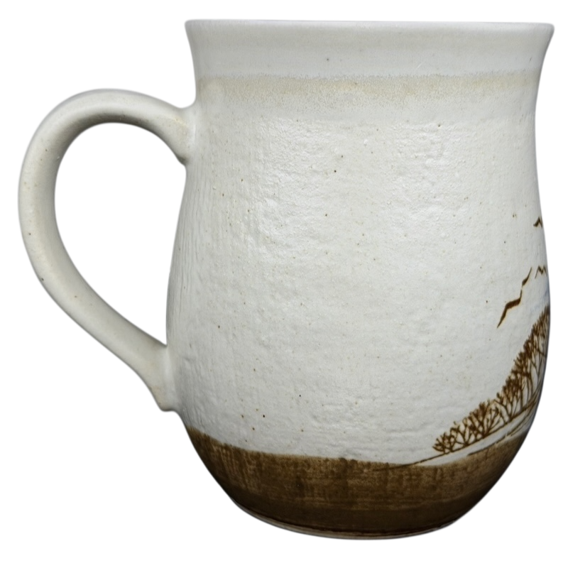 Otagiri woodland owl squirrel vintage tankard mug with rustic design and sturdy handle