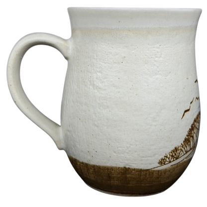 Otagiri woodland owl squirrel vintage tankard mug with rustic design and sturdy handle