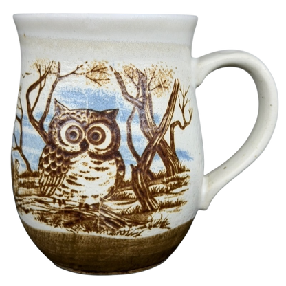 Otagiri woodland owl squirrel vintage tankard mug featuring detailed wildlife scene