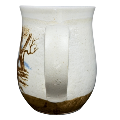 Otagiri woodland owl squirrel vintage tankard mug with earthy tone and nature design