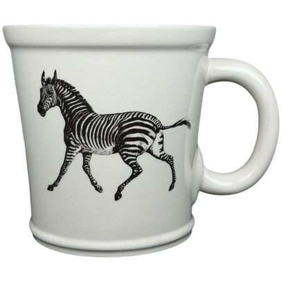 Zebra mug World Market collectible featuring a hand-drawn zebra design on a ceramic cup