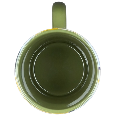 Inside view of an Americaware Yellowstone national park collectible mug 2009 in green color