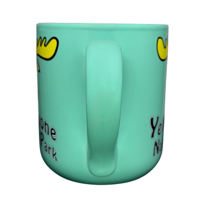 Yellowstone National Park Moose Mug MICO in turquoise color with playful moose design