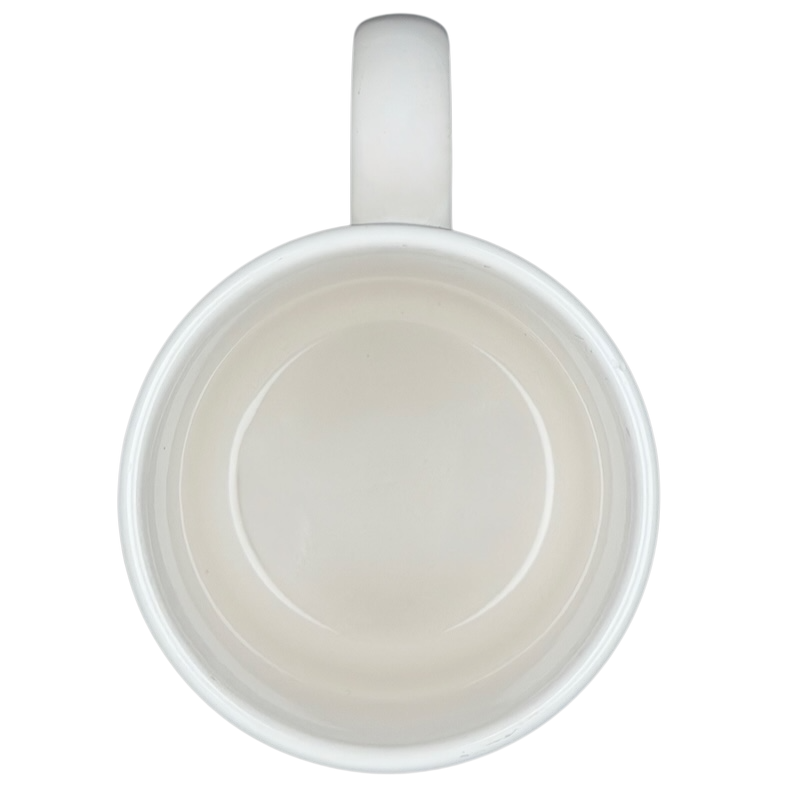 Inside view of a white Yosemite Valley Mug showcasing a smooth, spacious design