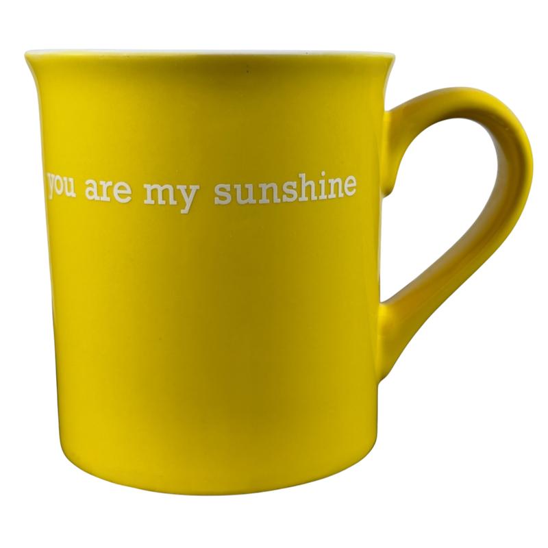 You Are My Sunshine collectible yellow mug with a smooth finish and comfortable handle