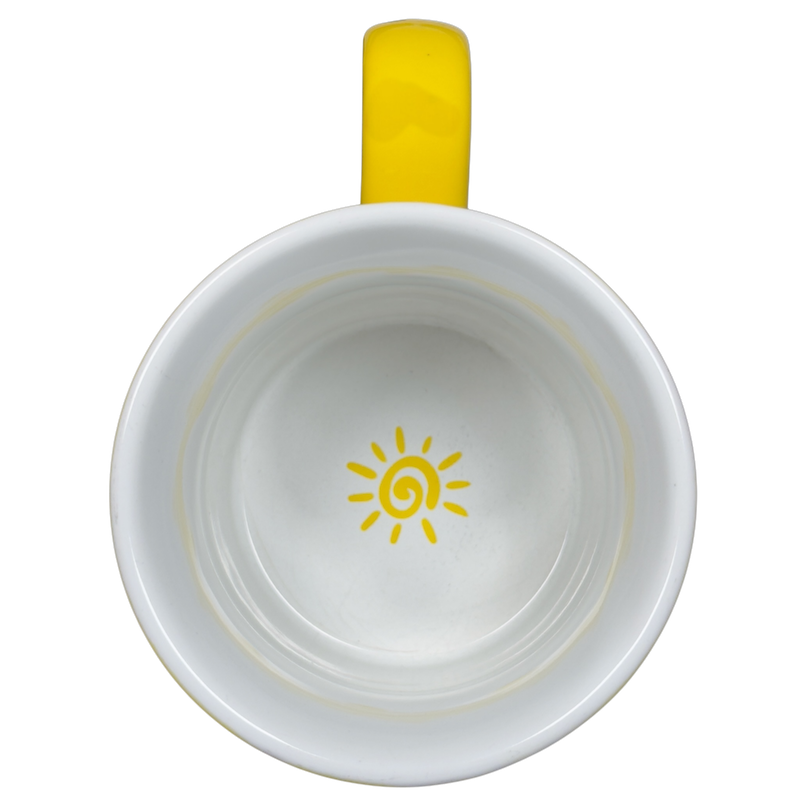 You Are My Sunshine collectible yellow mug with a cheerful sun design inside