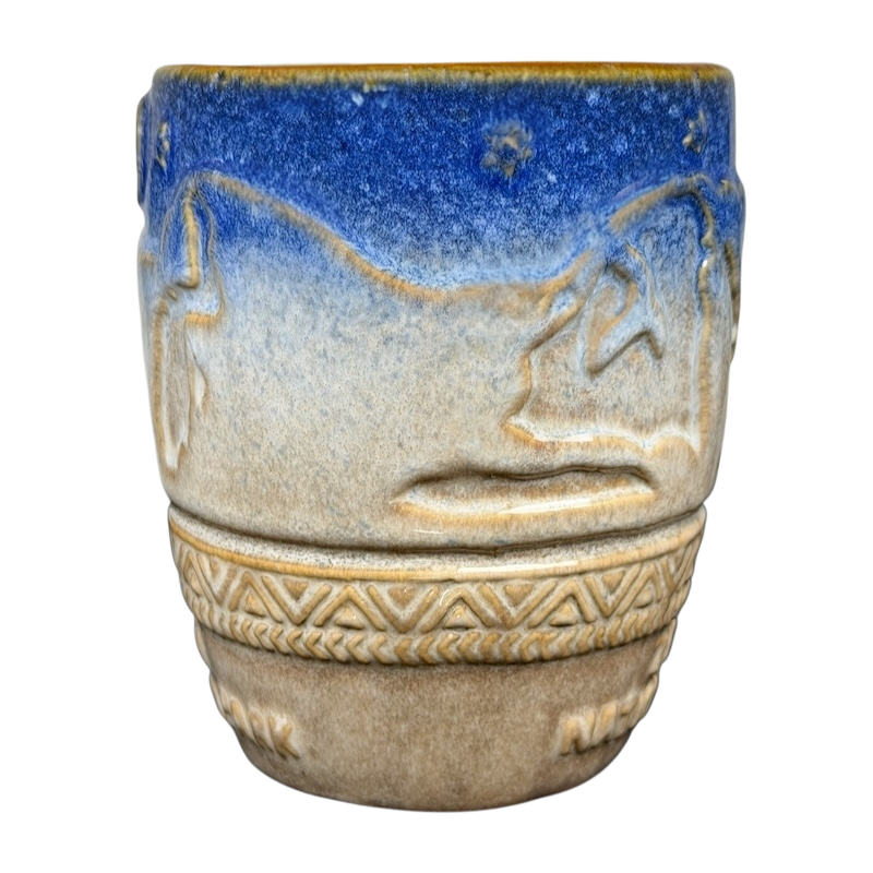 Zion National Park mug featuring a scenic design with textured mountain details