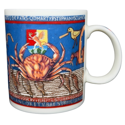 Zodiac Cancer Mara Bosnak Mug Chaleur featuring a colorful crab design and vibrant artwork
