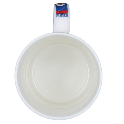 Inside view of a Zodiac Cancer Mara Bosnak Mug Chaleur featuring a clean white design