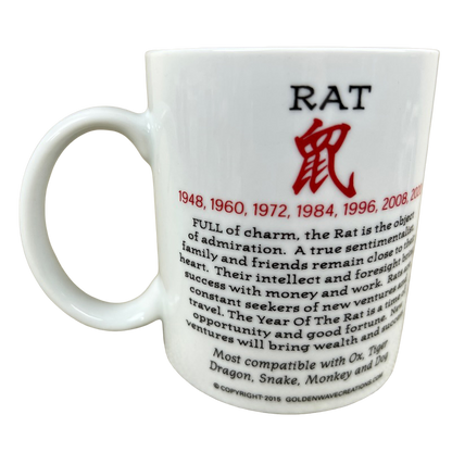 Year Of The Rat Chinese Zodiac Mug Golden Wave Creations