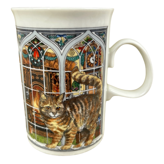 Christmas Cats In Front Of Windows Mug Dunoon