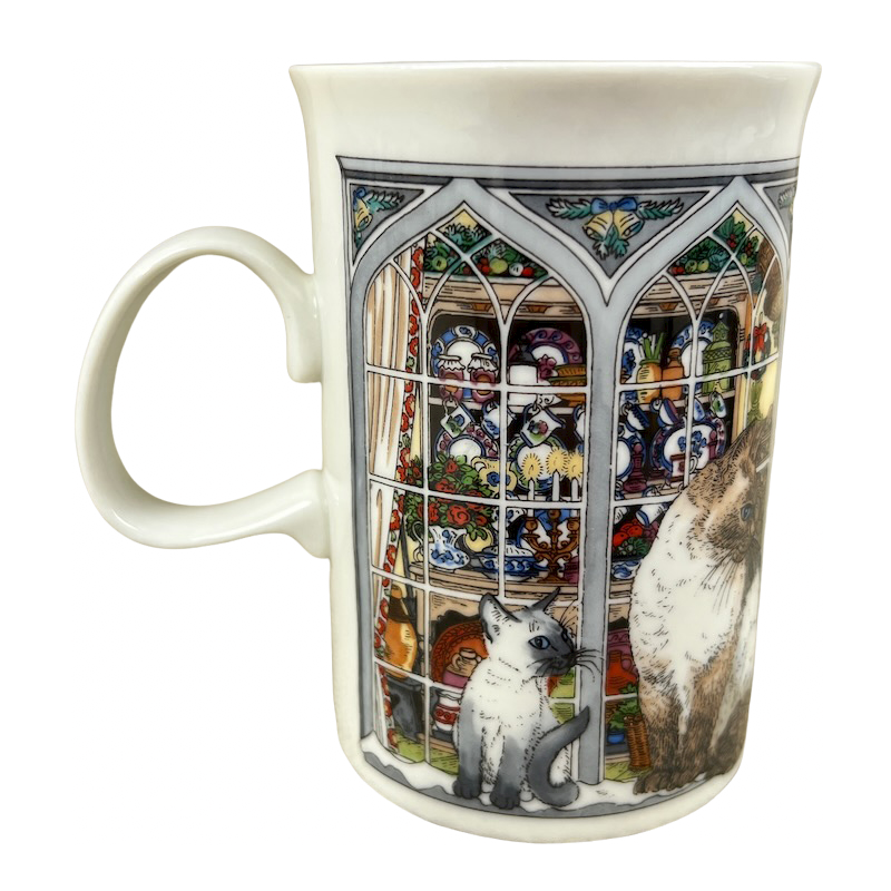 Christmas Cats In Front Of Windows Mug Dunoon