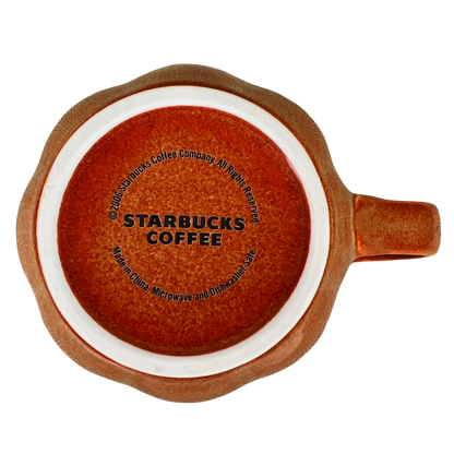 Pumpkin Shaped Ribbed Orange Mug Starbucks