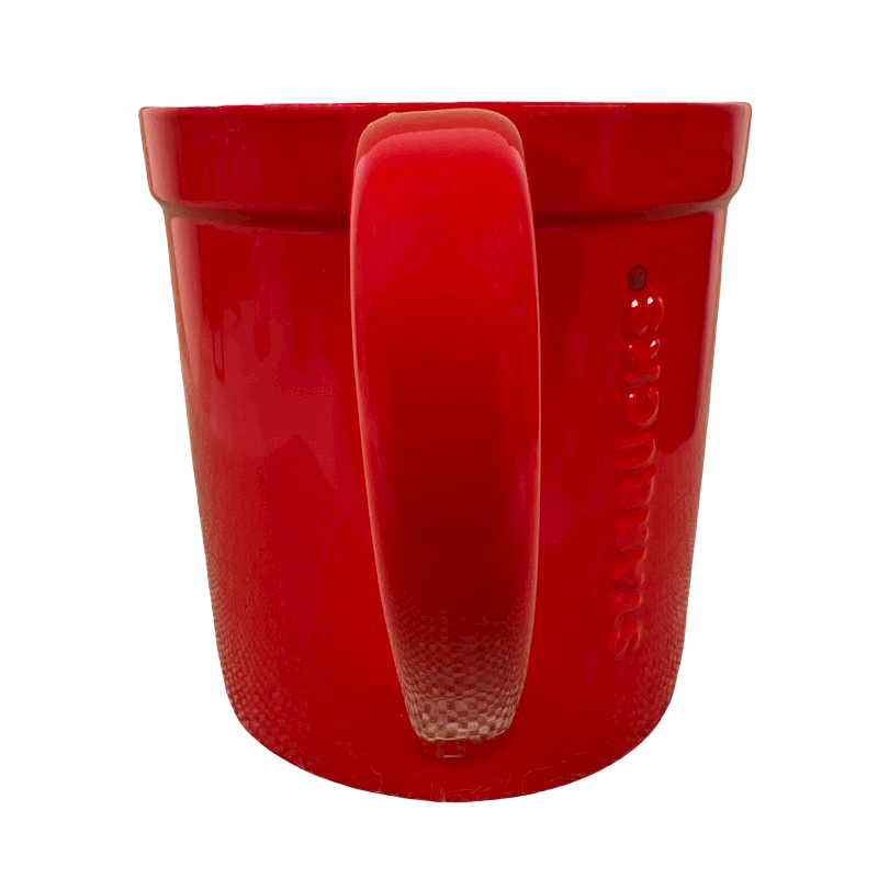 Embossed Logo 16oz Red Mug 2012 Starbucks