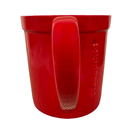 Embossed Logo 16oz Red Mug 2012 Starbucks