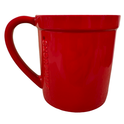 Embossed Logo 16oz Red Mug 2012 Starbucks