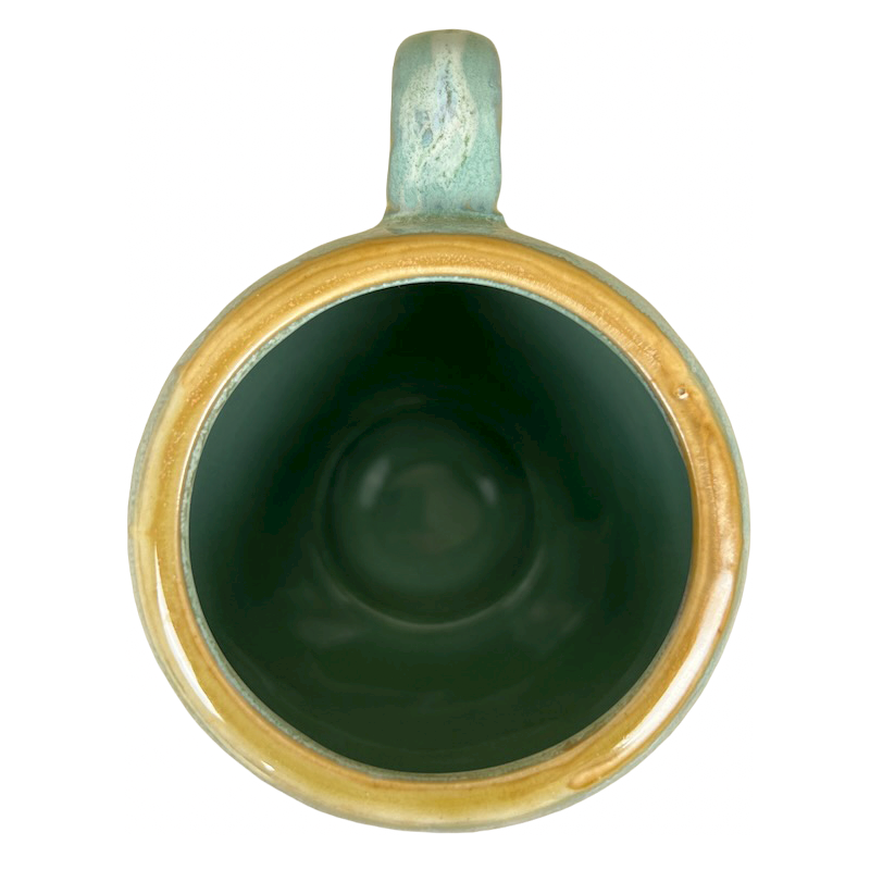 Yellowstone Moose Drip Glaze Green Barrel Mug