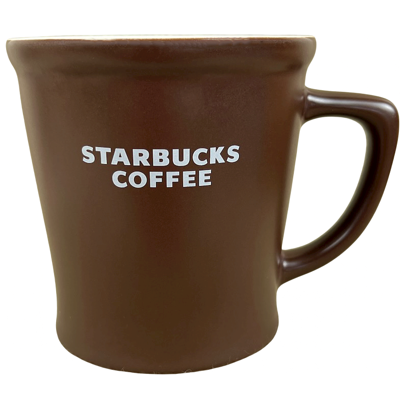 Starbucks Coffee Abbey Large Brown With White Lettering 16oz Mug 2008