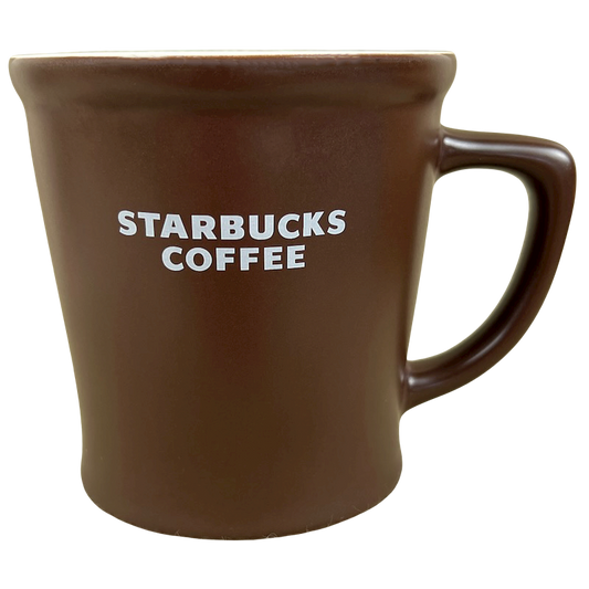 Starbucks Coffee Abbey Large Brown With White Lettering 16oz Mug 2008