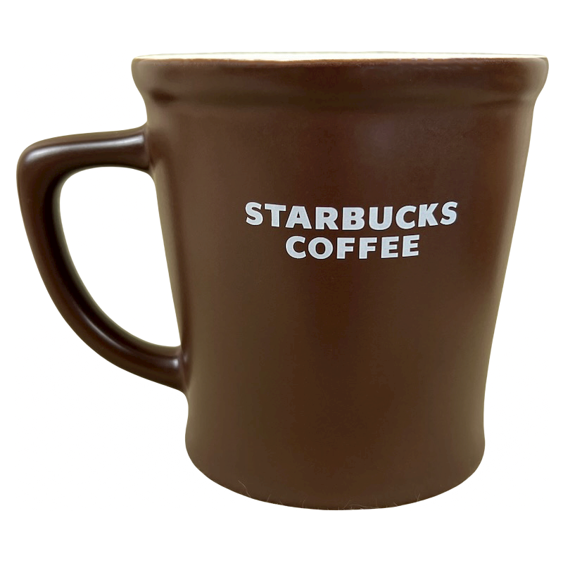 Starbucks Coffee Abbey Large Brown With White Lettering 16oz Mug 2008