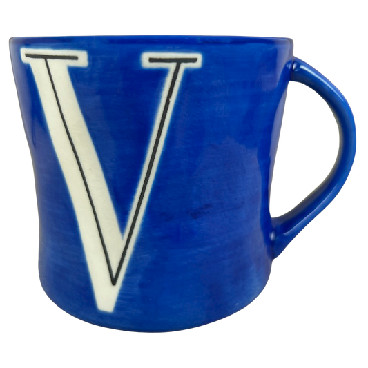 Colorway Hand Painted Letter "V" Monogram Initial Mug Anthropologie