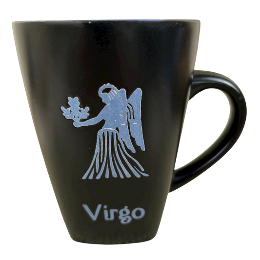 Virgo Tall Zodiac Etched Square Bottom Blue Interior Mug Fisher