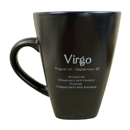 Virgo Tall Zodiac Etched Square Bottom Blue Interior Mug Fisher