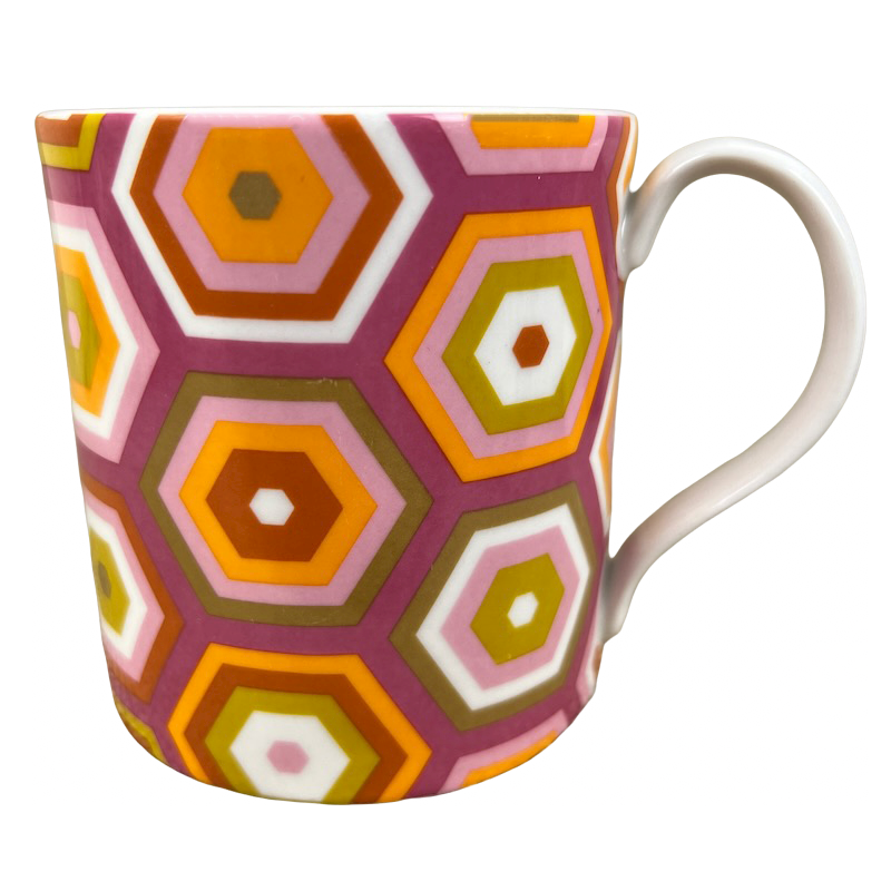 Hexagonal Geometric Pattern Mug Jonathan Adler