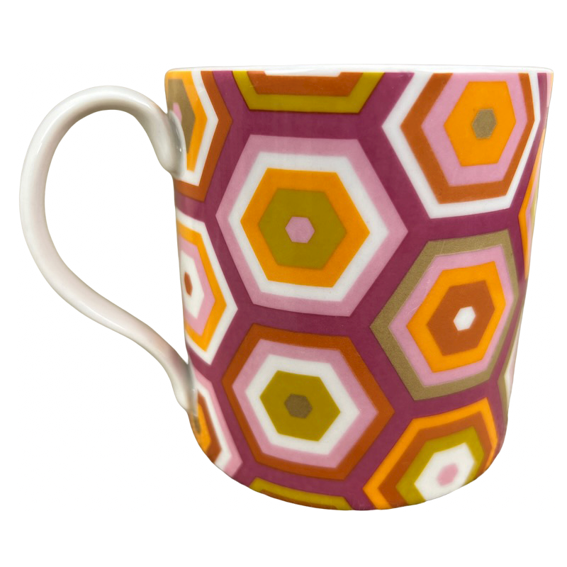 Hexagonal Geometric Pattern Mug Jonathan Adler